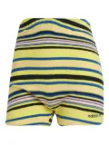 adidas striped high-waist shorts - Yellow