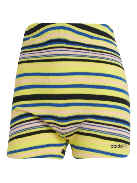 adidas striped high-waist shorts