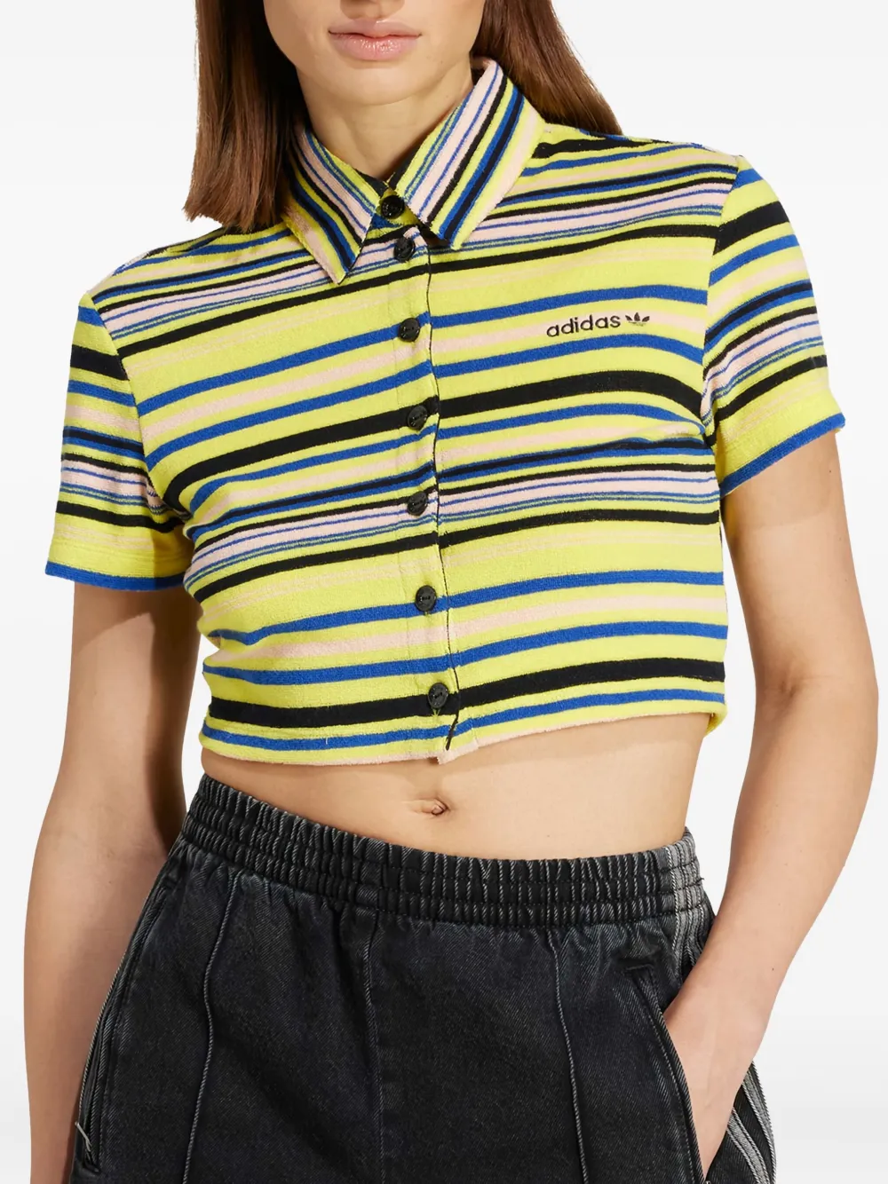 adidas Gestreept shirt Geel