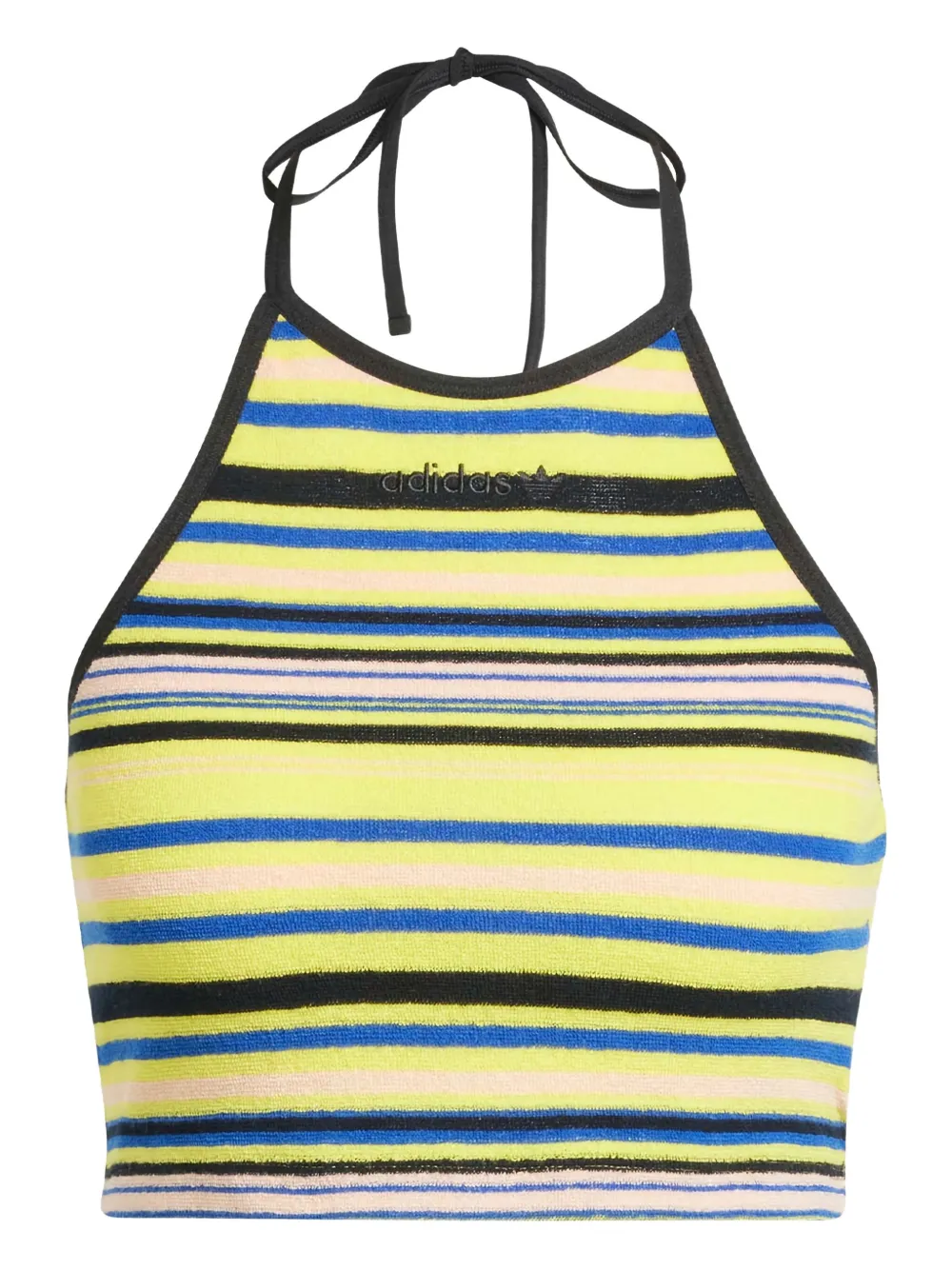 Adidas Gestreepte haltertop Geel