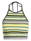 adidas striped halter top - Yellow
