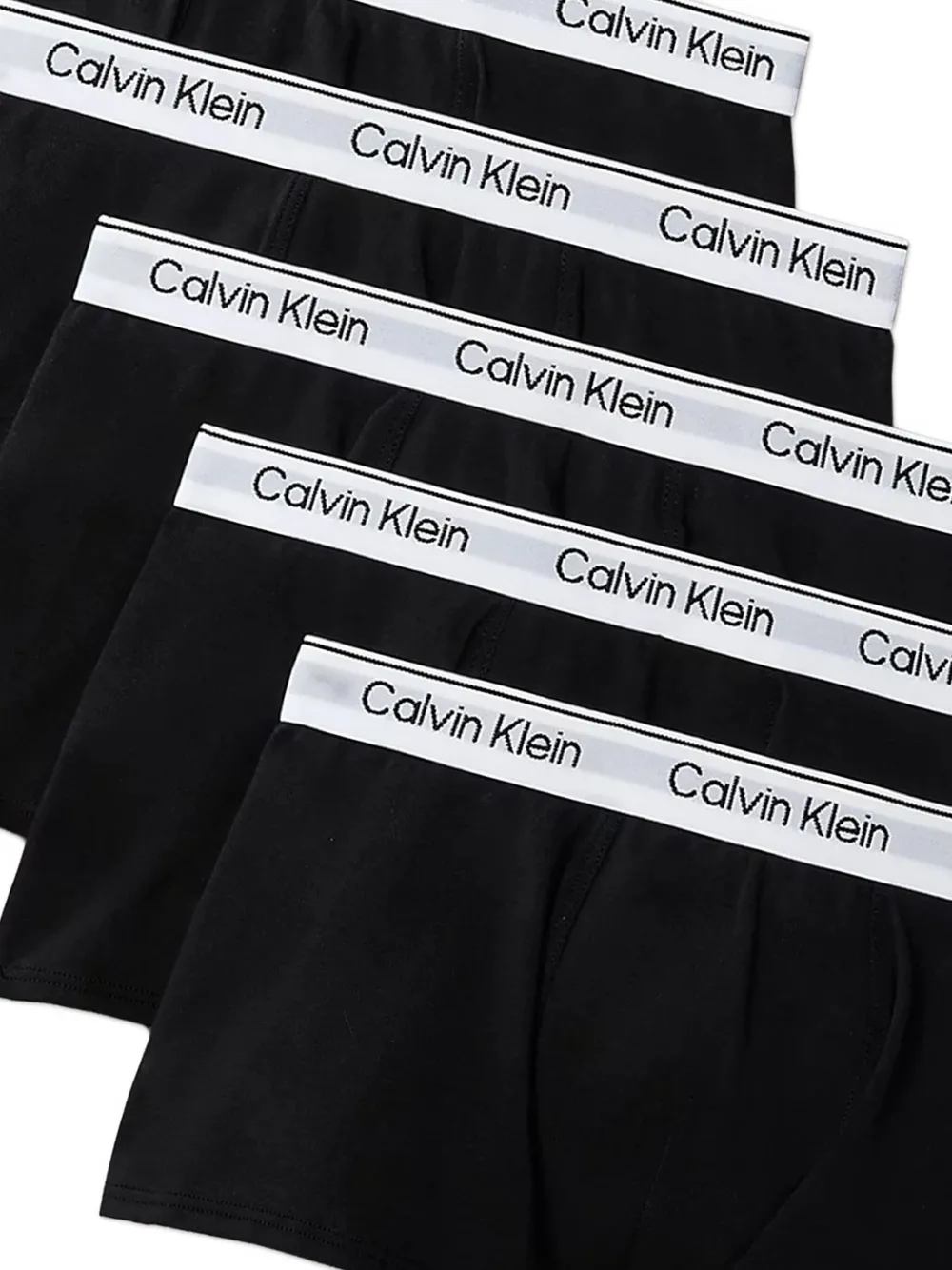 Calvin Klein Kids Vijf boxershorts met logoband Zwart