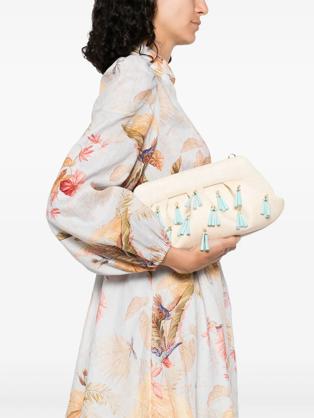 Themoirè Emera clutch - Beige