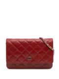 CHANEL Pre-Owned 2014-2015 CC Quilted Lambskin Wallet on Chain crossbody bag - Red