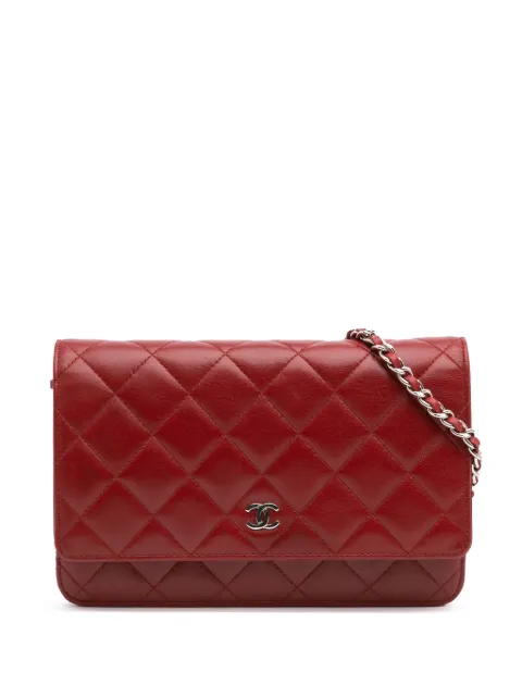 CHANEL Pre-Owned 2014-2015 CC Quilted Lambskin Wallet on Chain crossbody bag