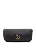 Gucci Pre-Owned 2016-2024 Leather 1973 Flap clutch bag - Black