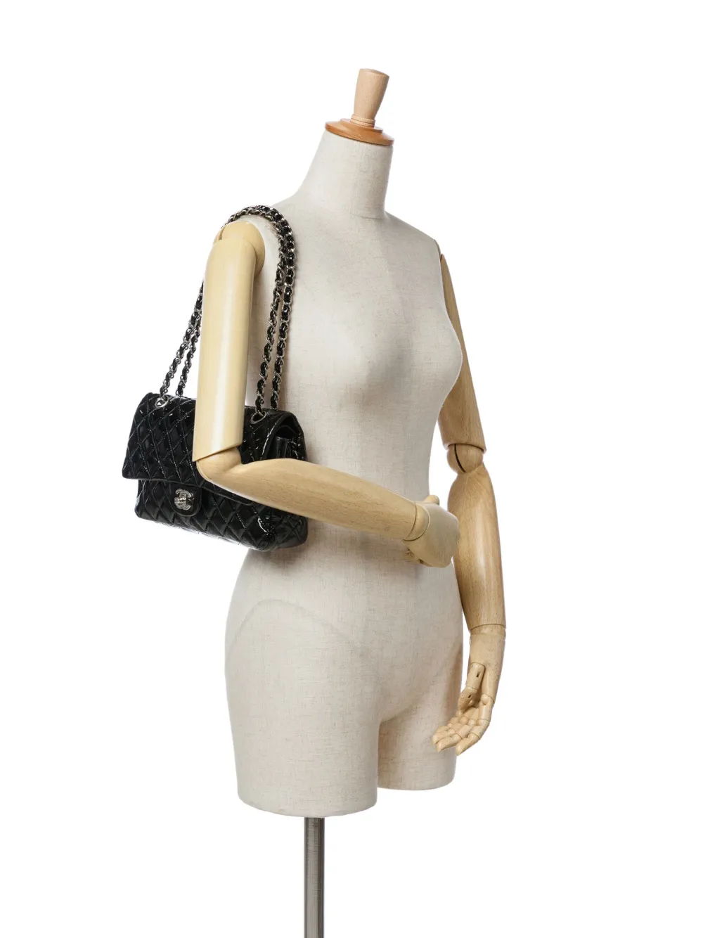 CHANEL Pre-Owned 2010-2011 Medium Classic Patent Double Flap shoulder bag | Pre-Owned | Image 2
