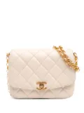 CHANEL Pre-Owned 2020 Medium Quilted Lambskin CC Coin Flap crossbody bag - White