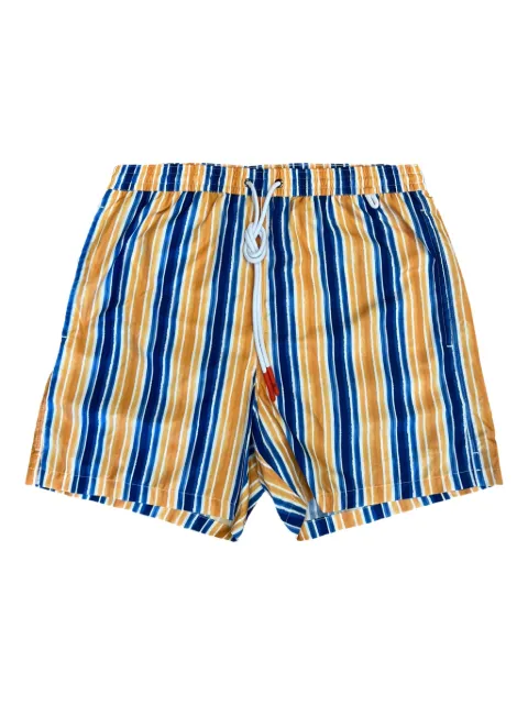 Isaia striped swim shorts 
