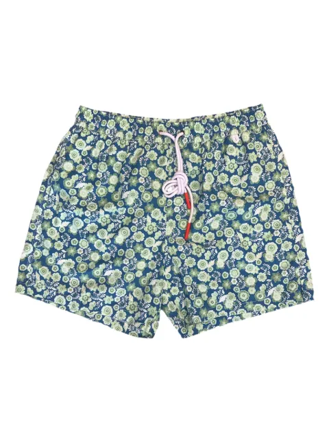 Isaia floral-pattern swim shorts 