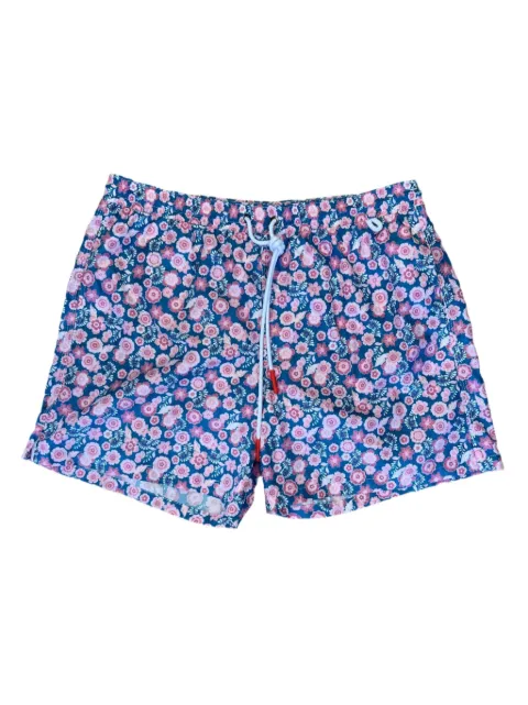 Isaia floral-pattern swim shorts 