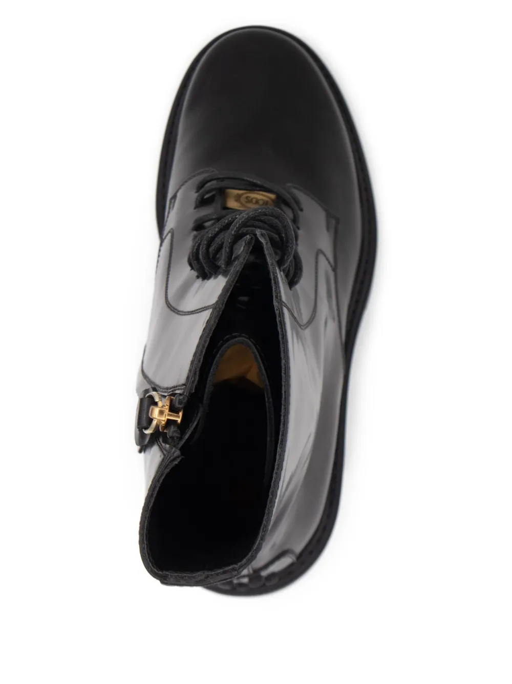 Tod's Leren veterlaarzen Zwart