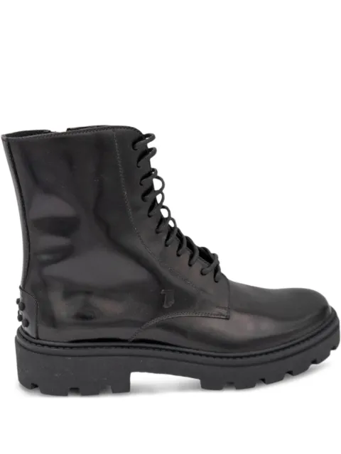 Tod's leather lace-up boots