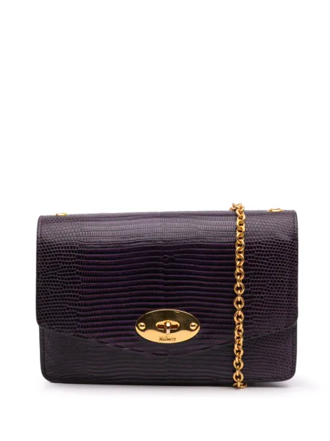 Mulberry Pre-Owned mini Darley crossbody-taske i firbenpræget kalveskind 2015-2024