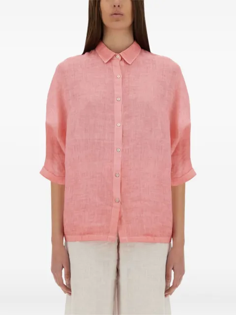 120% Lino linen collared shirt
