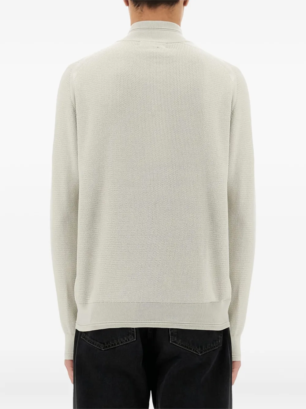Belstaff half-zip logo-patch sweater Wit