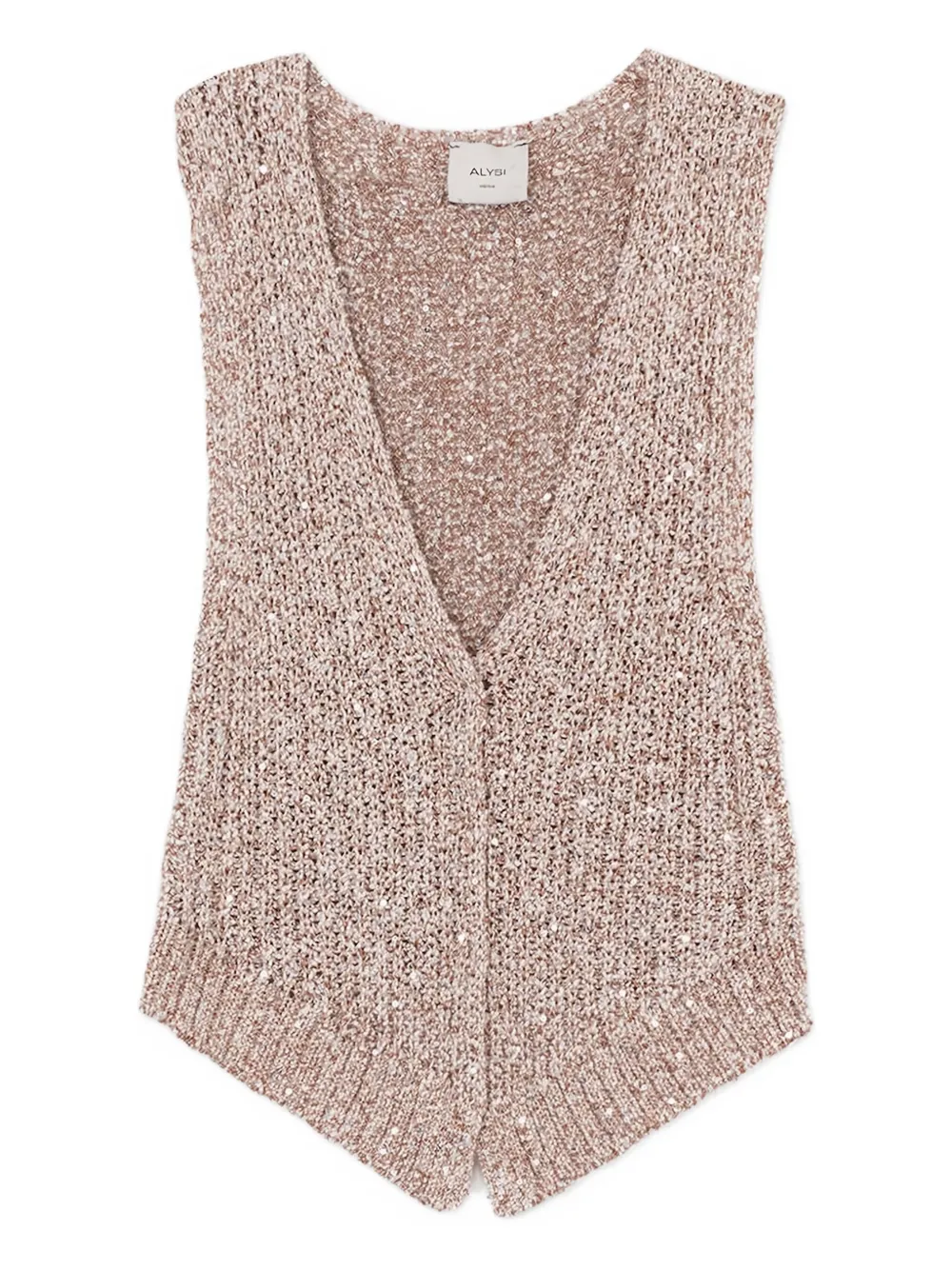 Alysi sequin-embellished vest Beige