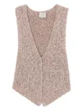 Alysi sequin-embellished vest - Neutrals