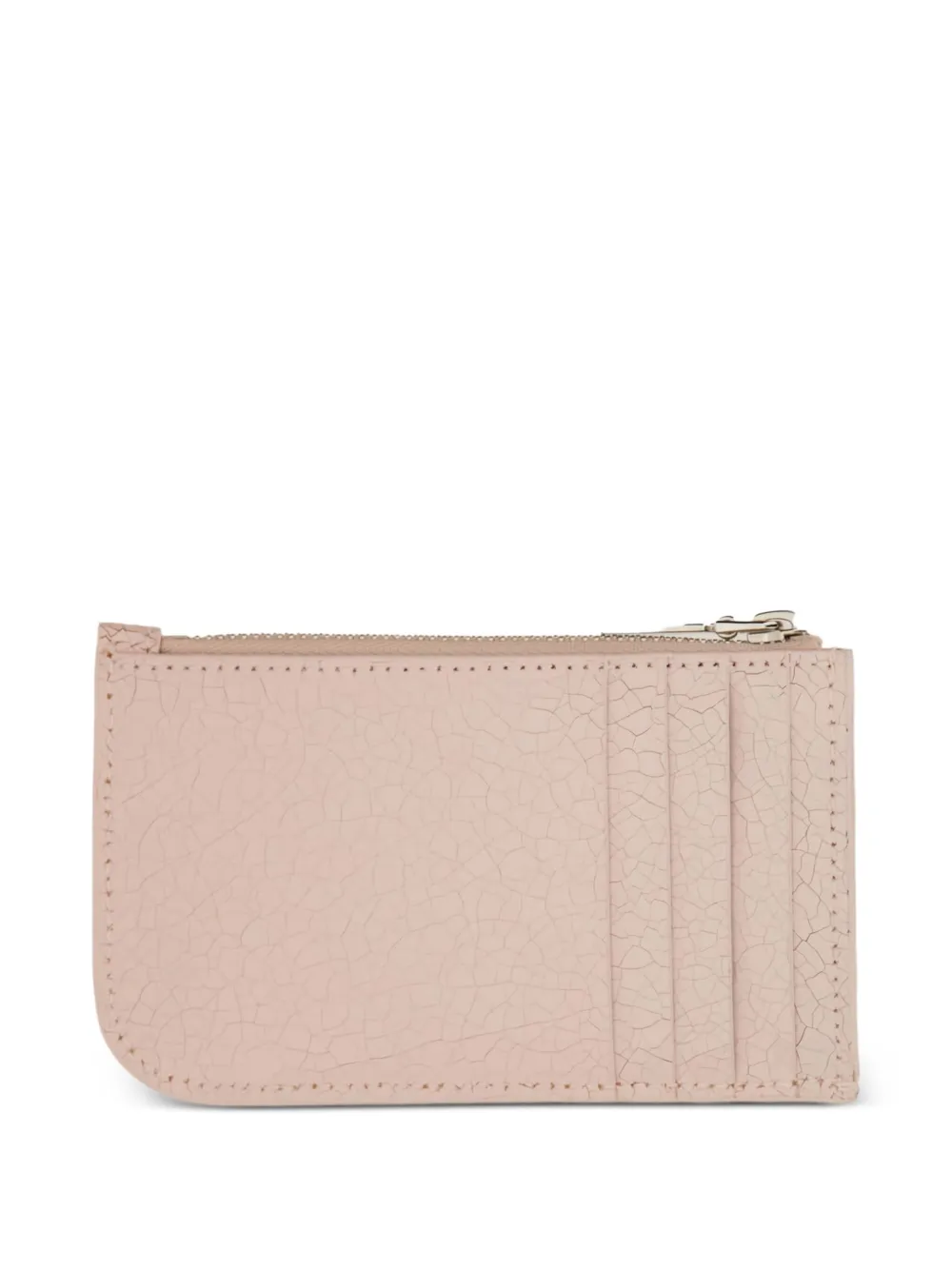 Alexander McQueen Portemonnee met rits van gebarsten leer Roze