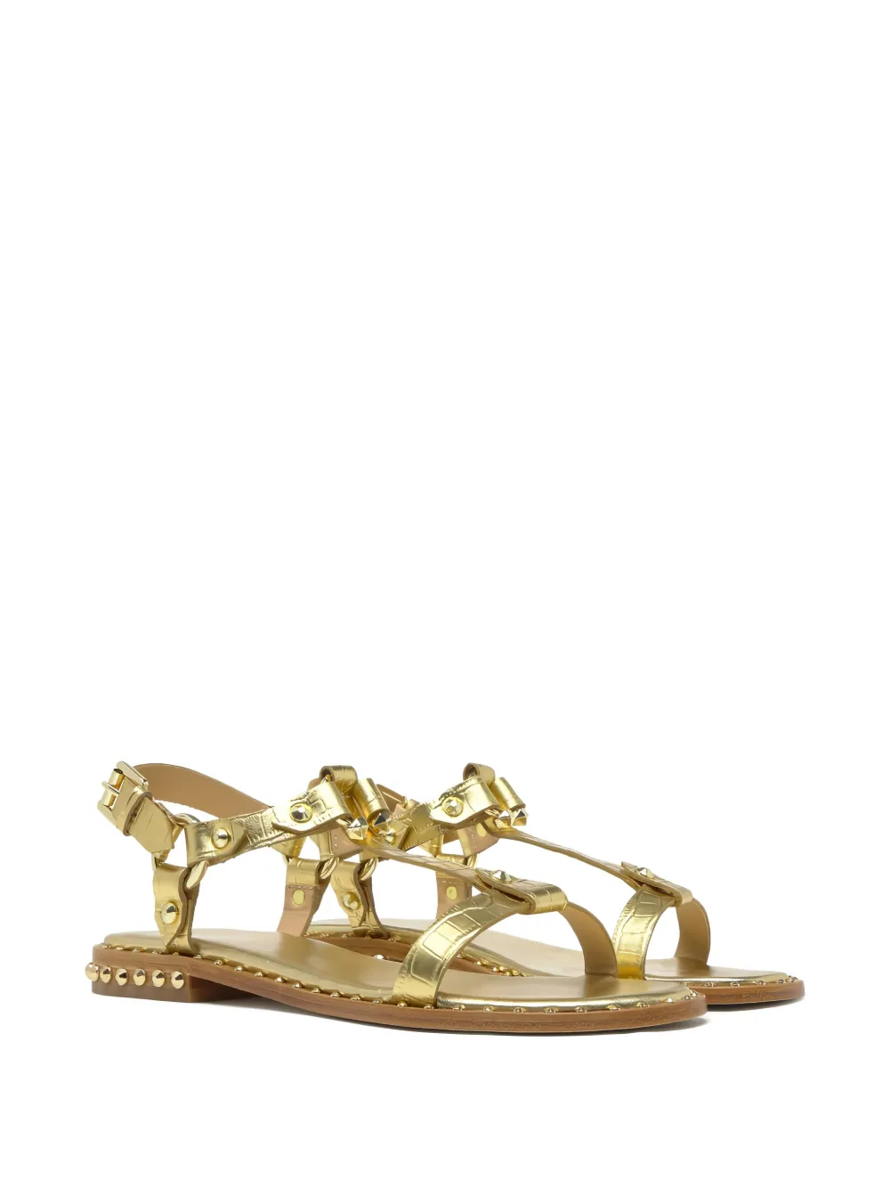 Ash Patsy Bis studded leather sandals Gold