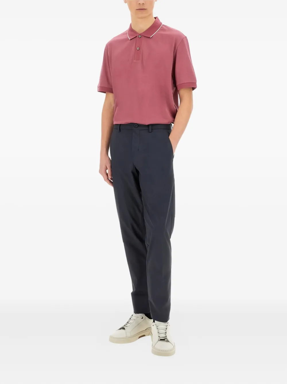 BOSS Piqué poloshirt Roze