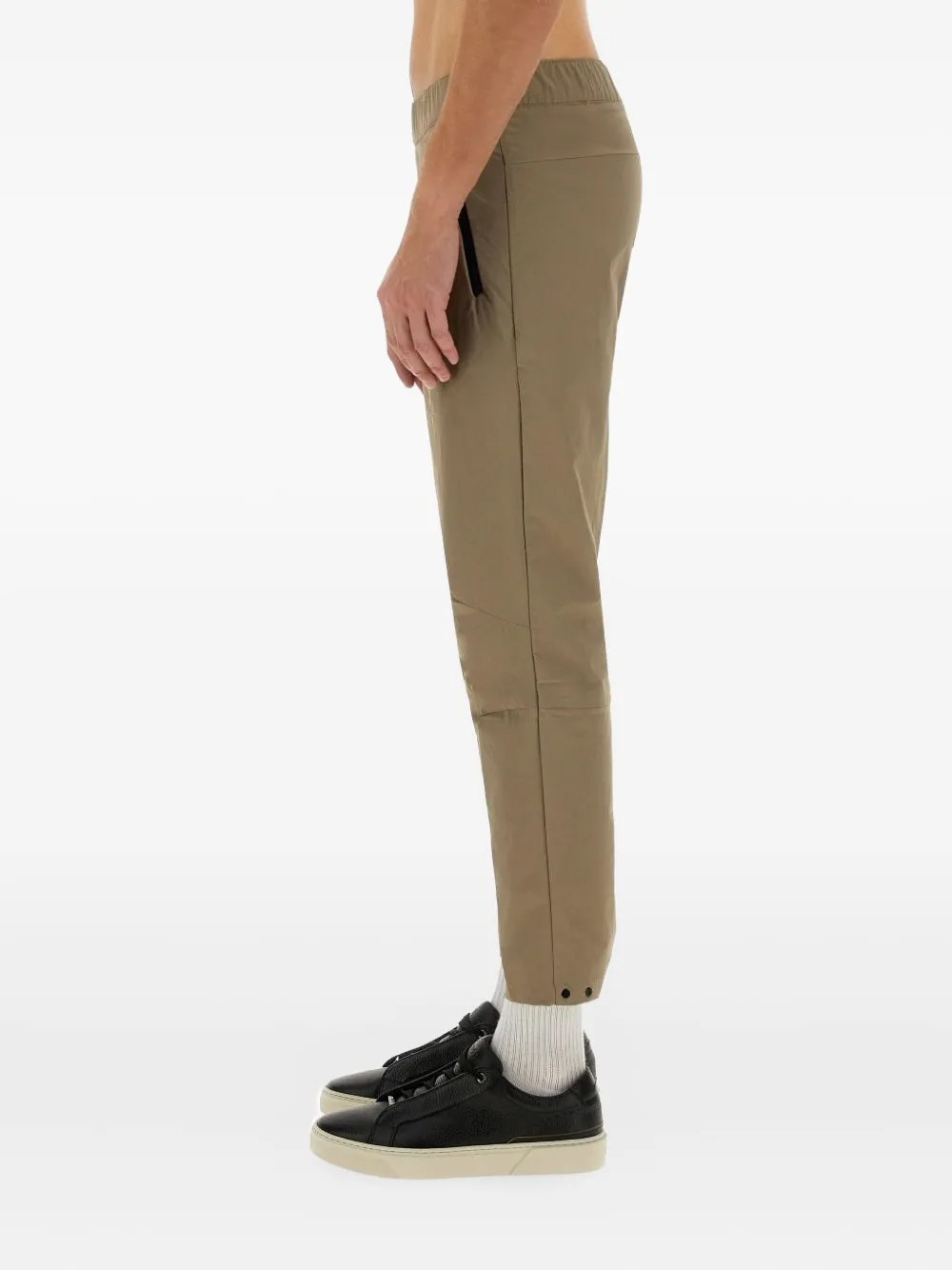 BOSS Trainingsbroek met elastische tailleband en toelopende pijpen Beige