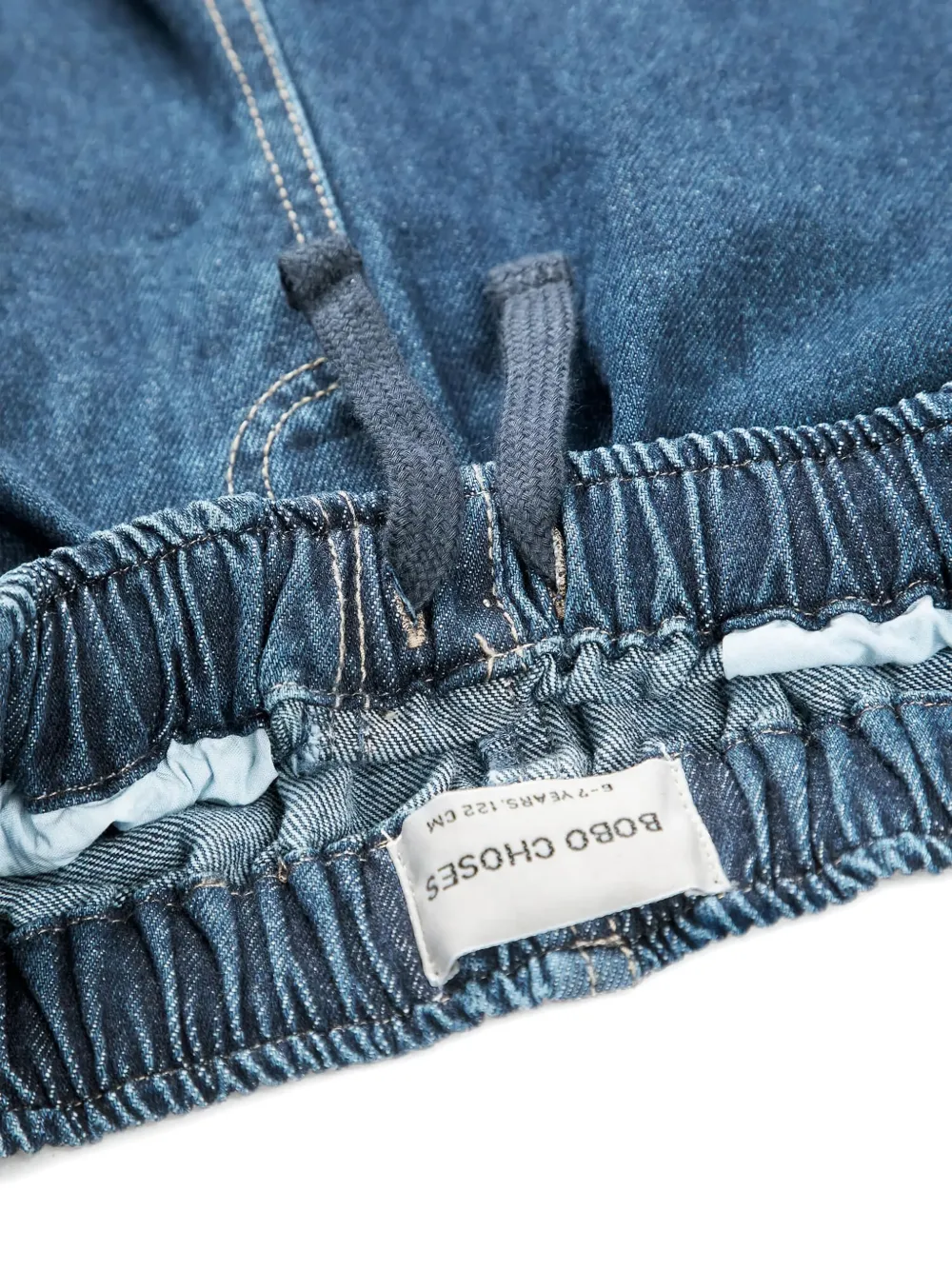 Bobo Choses elastic-waist logo-print jeans Blauw