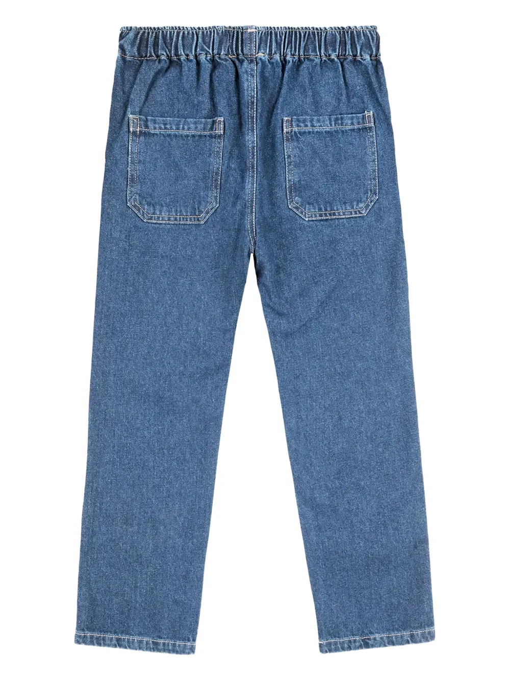 Bobo Choses elastic-waist logo-print jeans Blauw