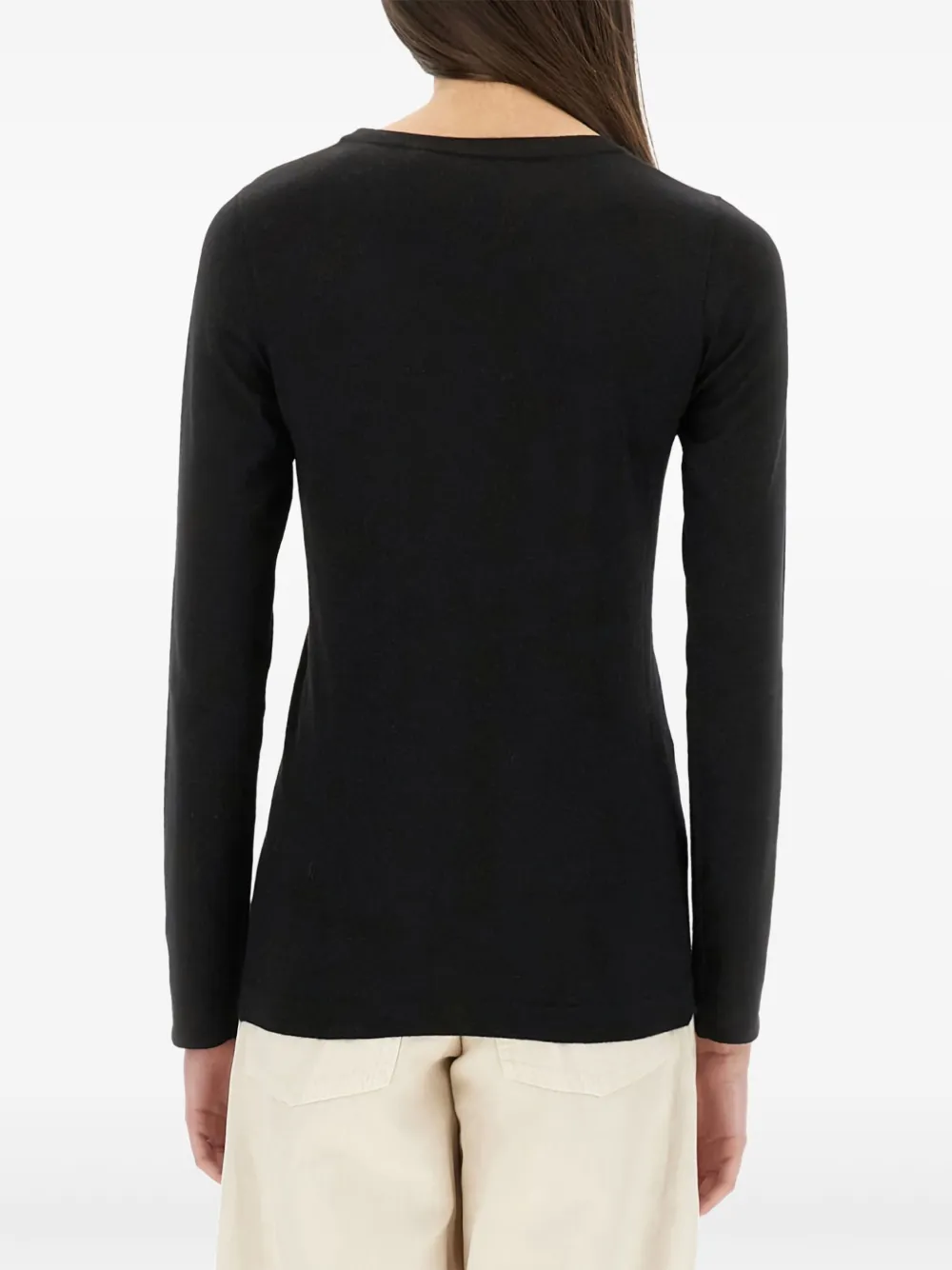 Brunello Cucinelli Top met lange mouwen Zwart