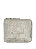 Comme Des Garçons Wallet embossed zip-around wallet - Silver