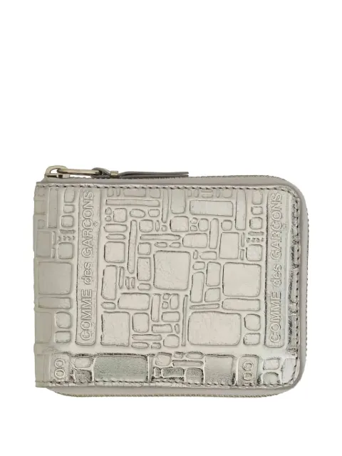 Comme Des Garçons Wallet embossed zip-around wallet