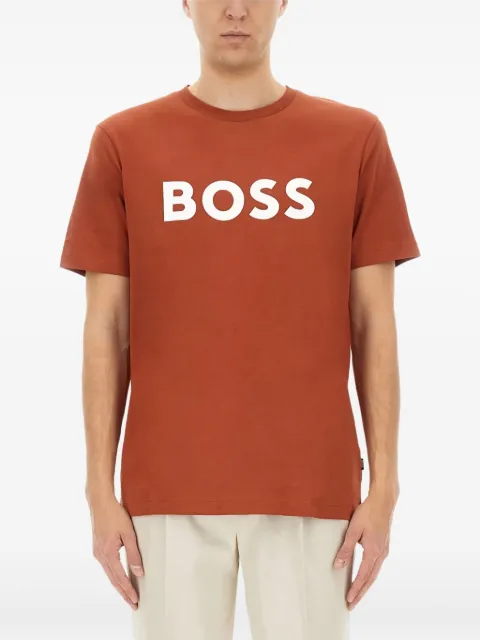 BOSS logo-print cotton T-shirt