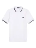 Fred Perry striped-trim polo shirt - White