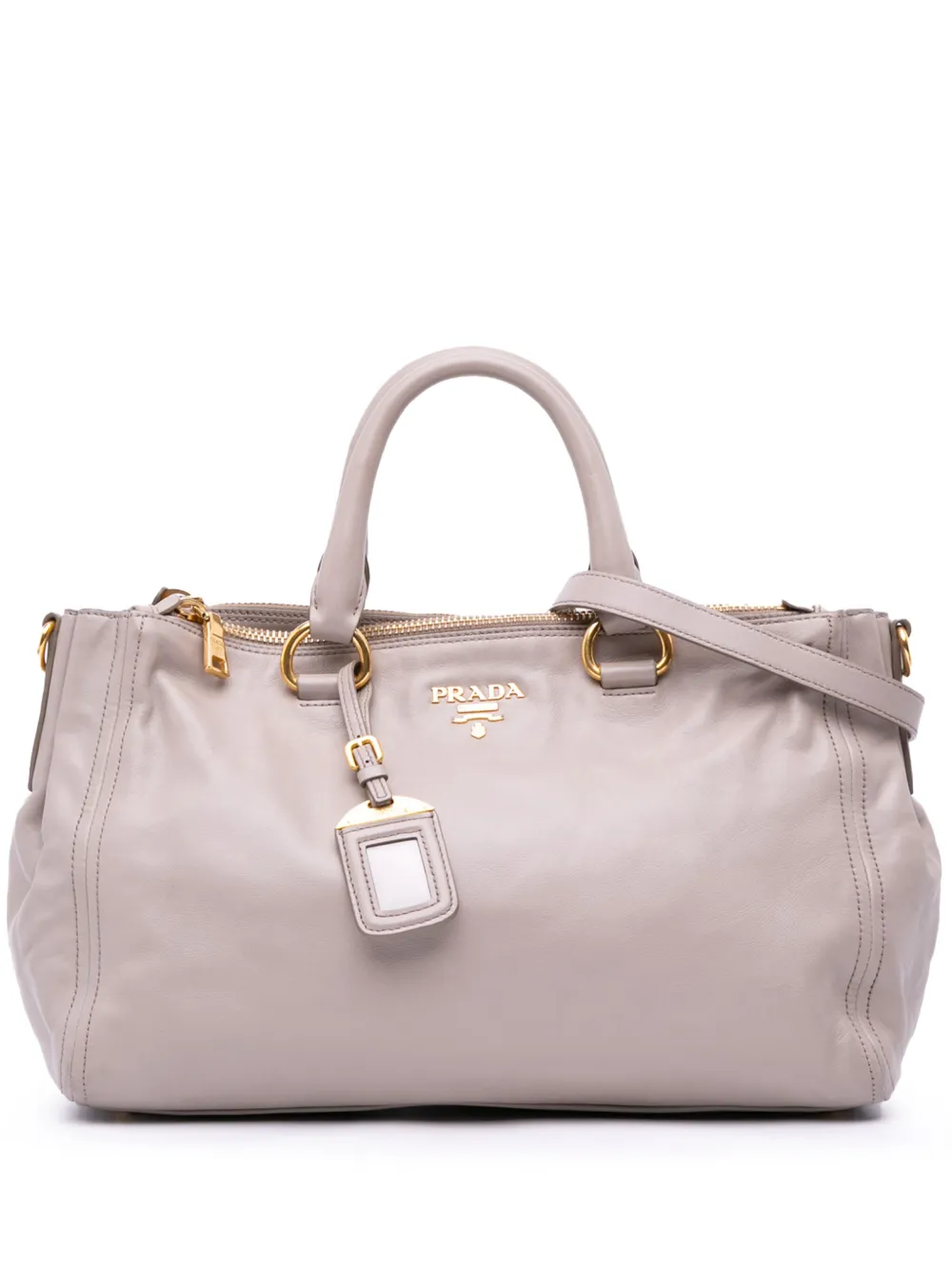 Prada Pre-Owned 2013-2024 Small Soft Calf Double Zip satchel | Grey | Image 1