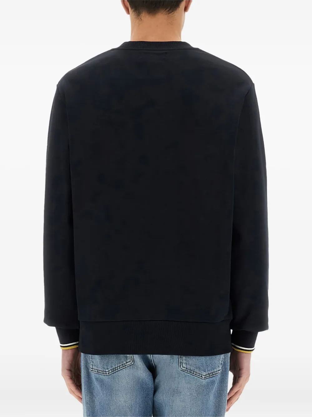 Fred Perry Sweater met geborduurd logo Blauw