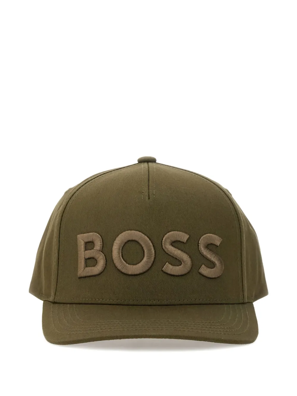 BOSS logo-embroidered baseball cap Groen