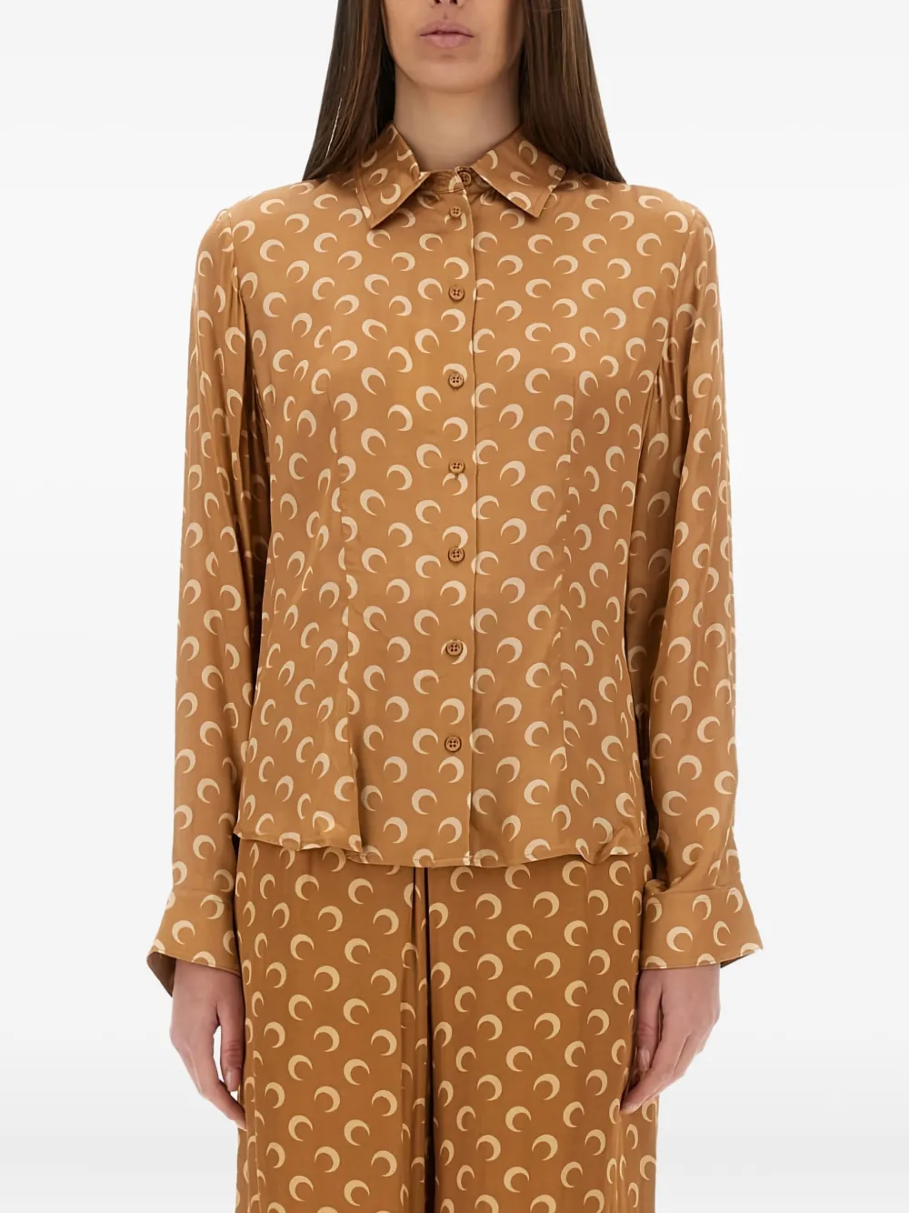 crescent moon-print shirt
