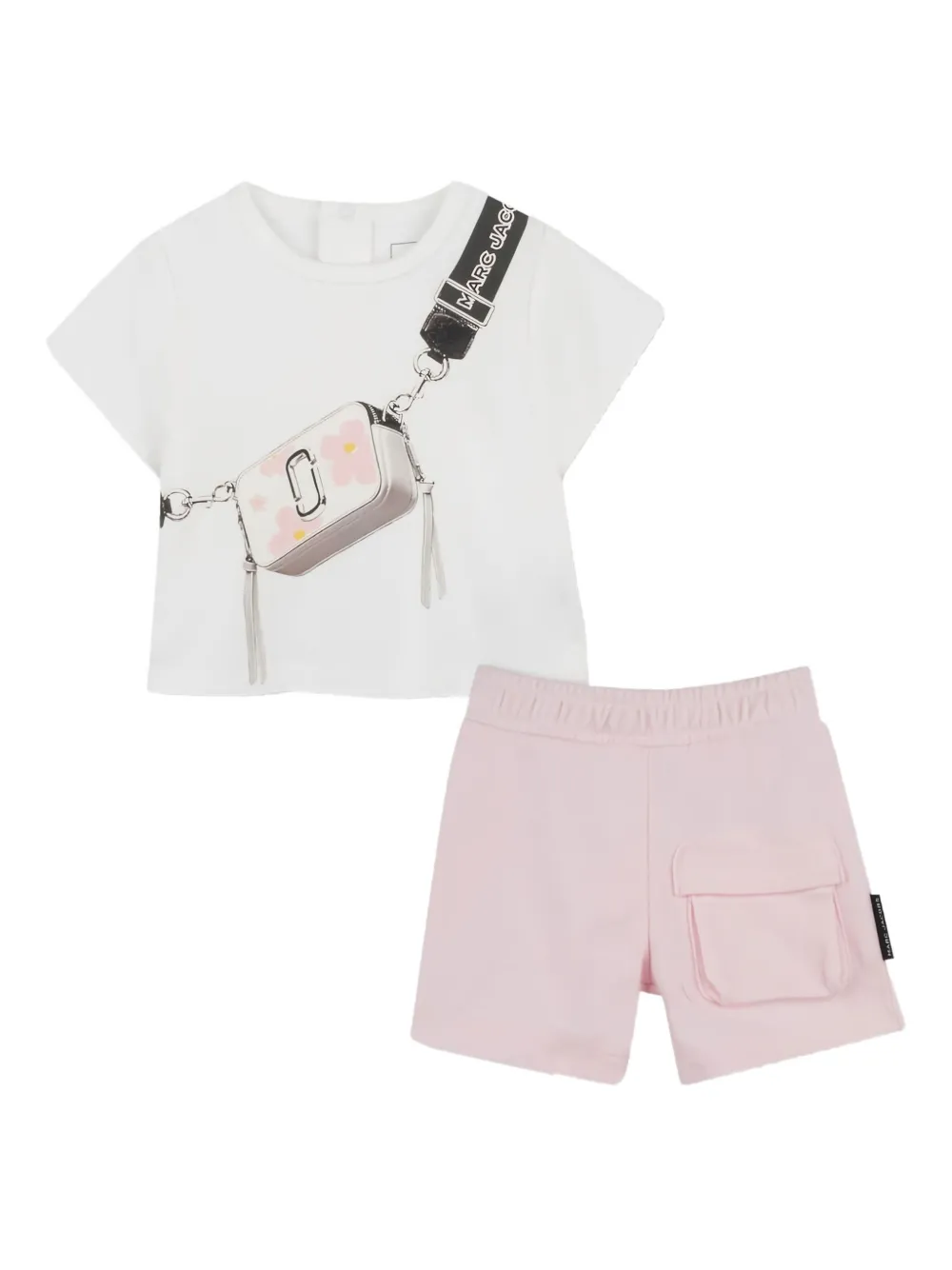Marc Jacobs Kids' Cotton Shorts (set Of Two) In Pink