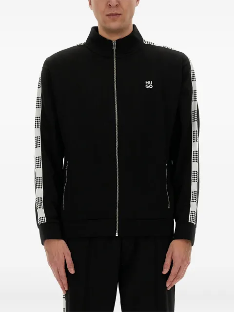 HUGO panelled zip-up jacket