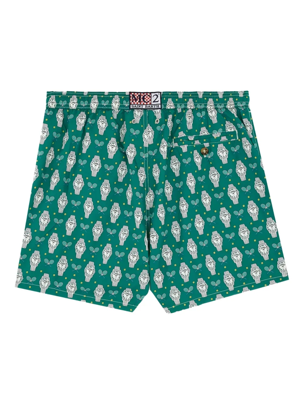 MC2 Saint Barth watch-print swim shorts | Green | Image 1