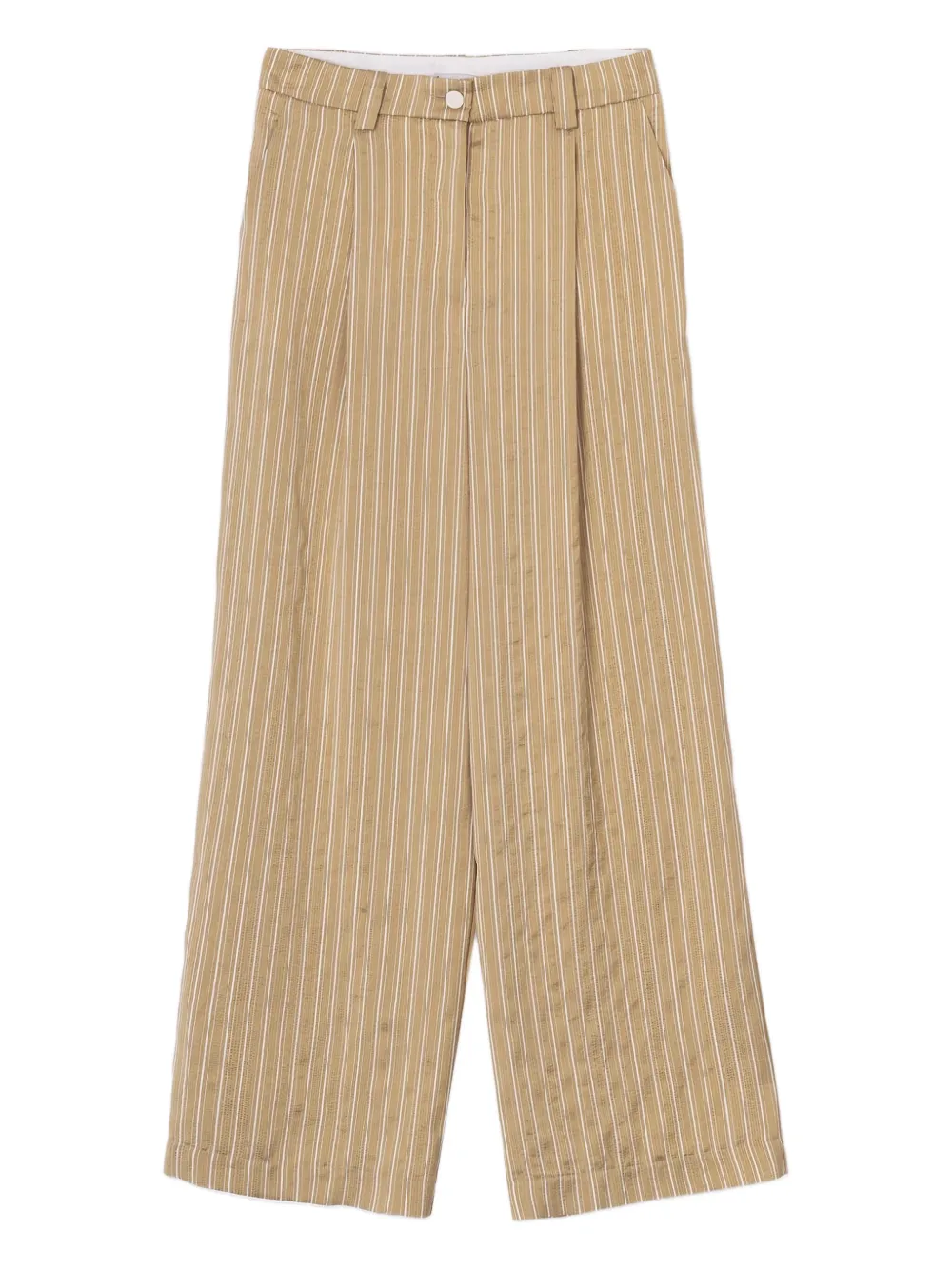 Alysi pleated striped trousers Beige