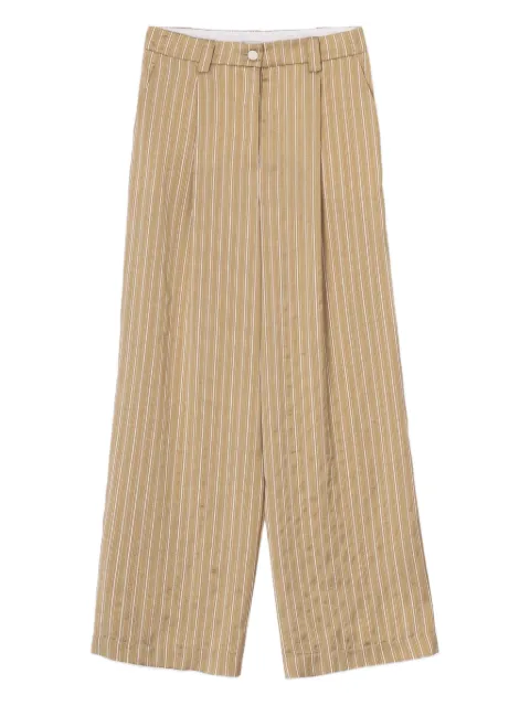 Alysi pleated striped trousers