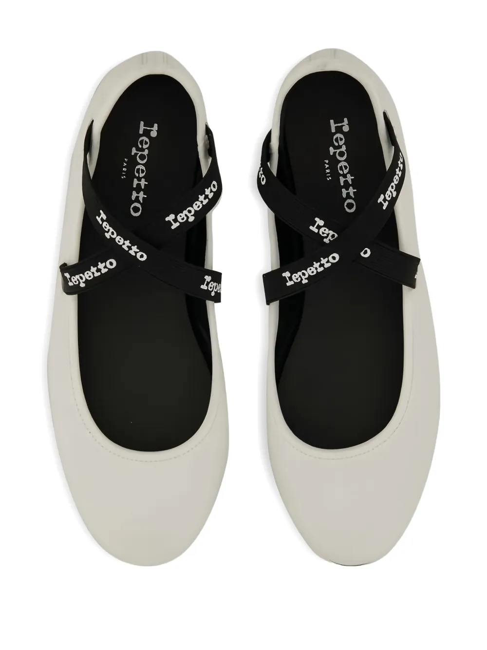 Repetto cross-strap ballet flats White