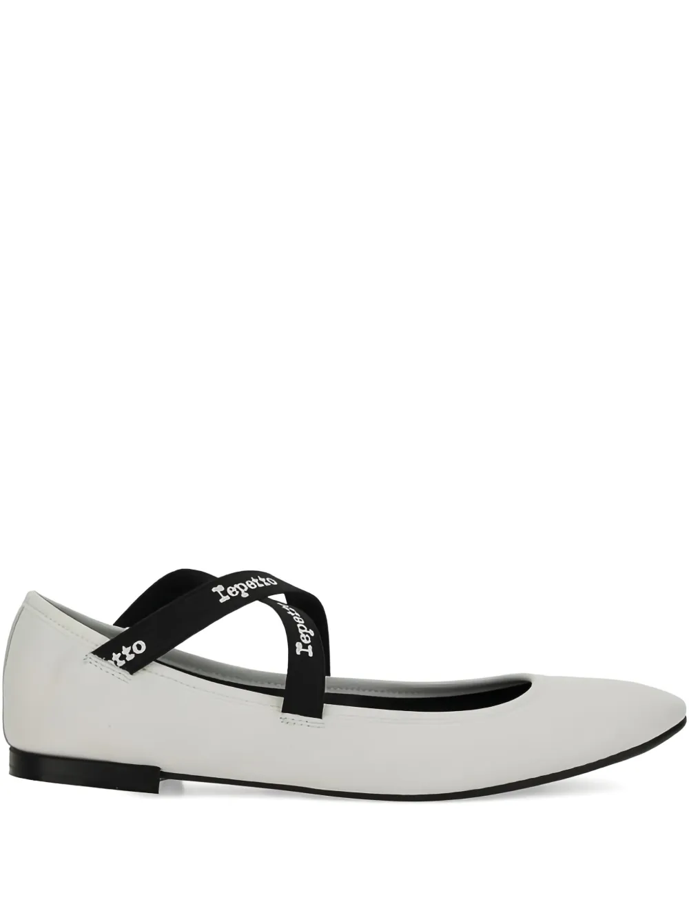 Repetto cross-strap ballet flats White