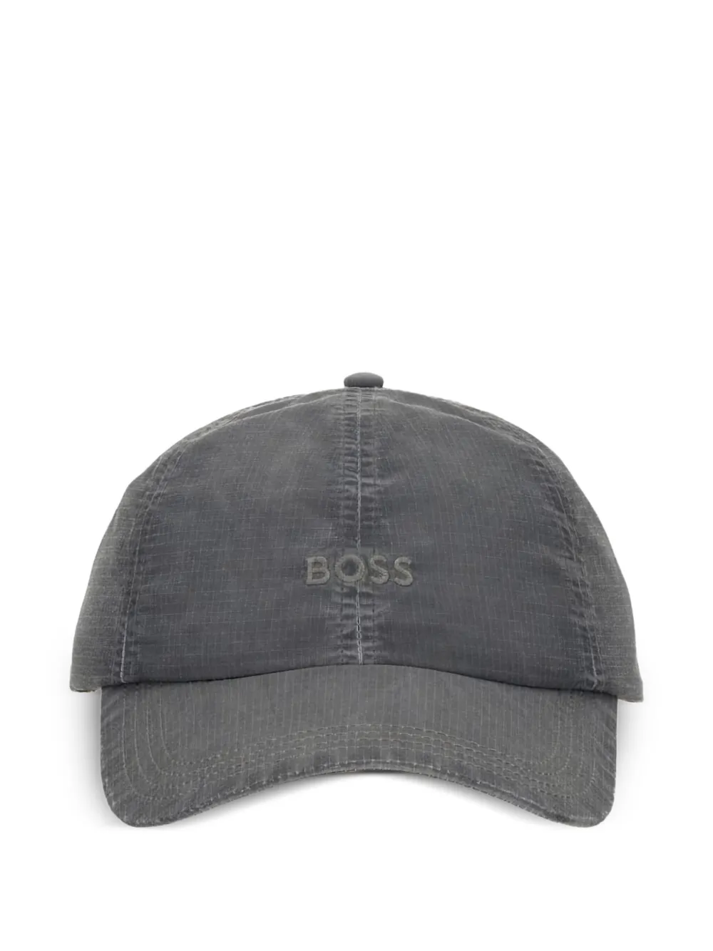 BOSS logo-embroidered baseball cap Zwart