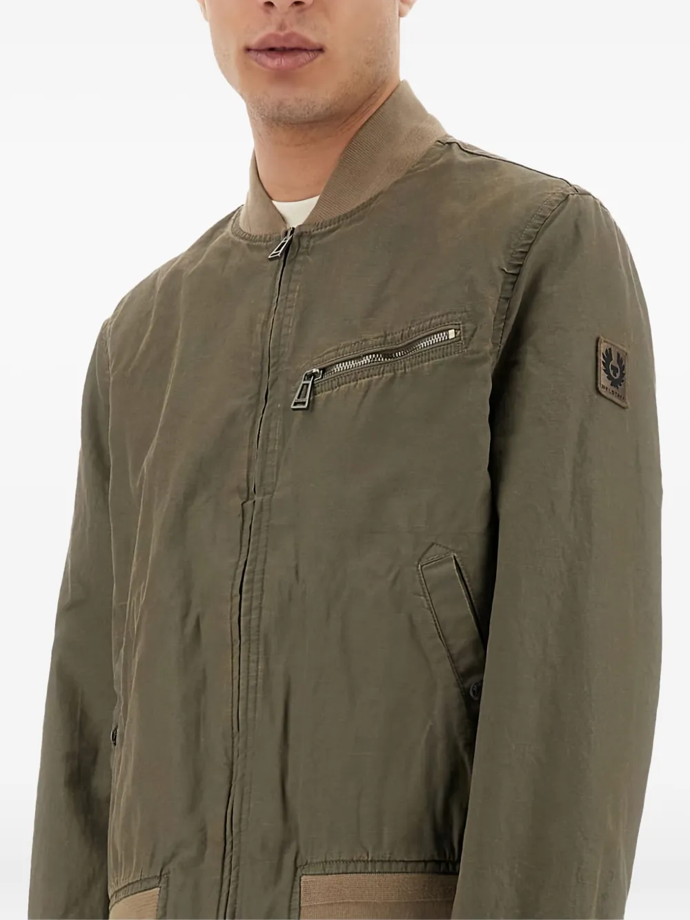 Belstaff zip-fastening bomber jacket Groen