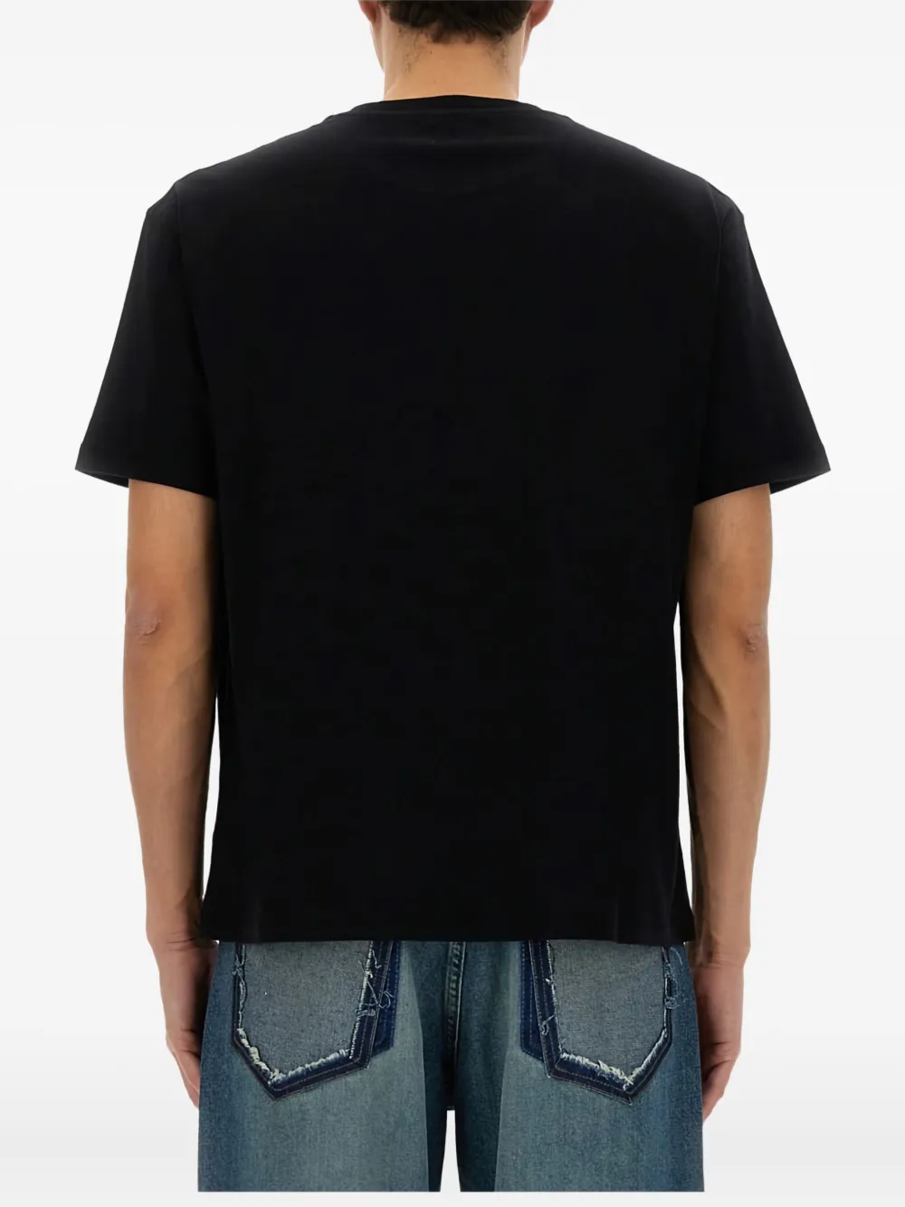3PARADIS T-shirt verfraaid met kristallen en logo Zwart