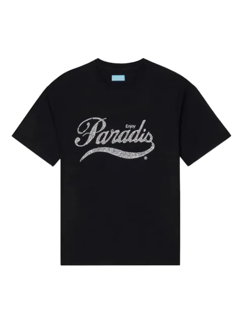 3PARADIS crystal-embellished logo T-shirt