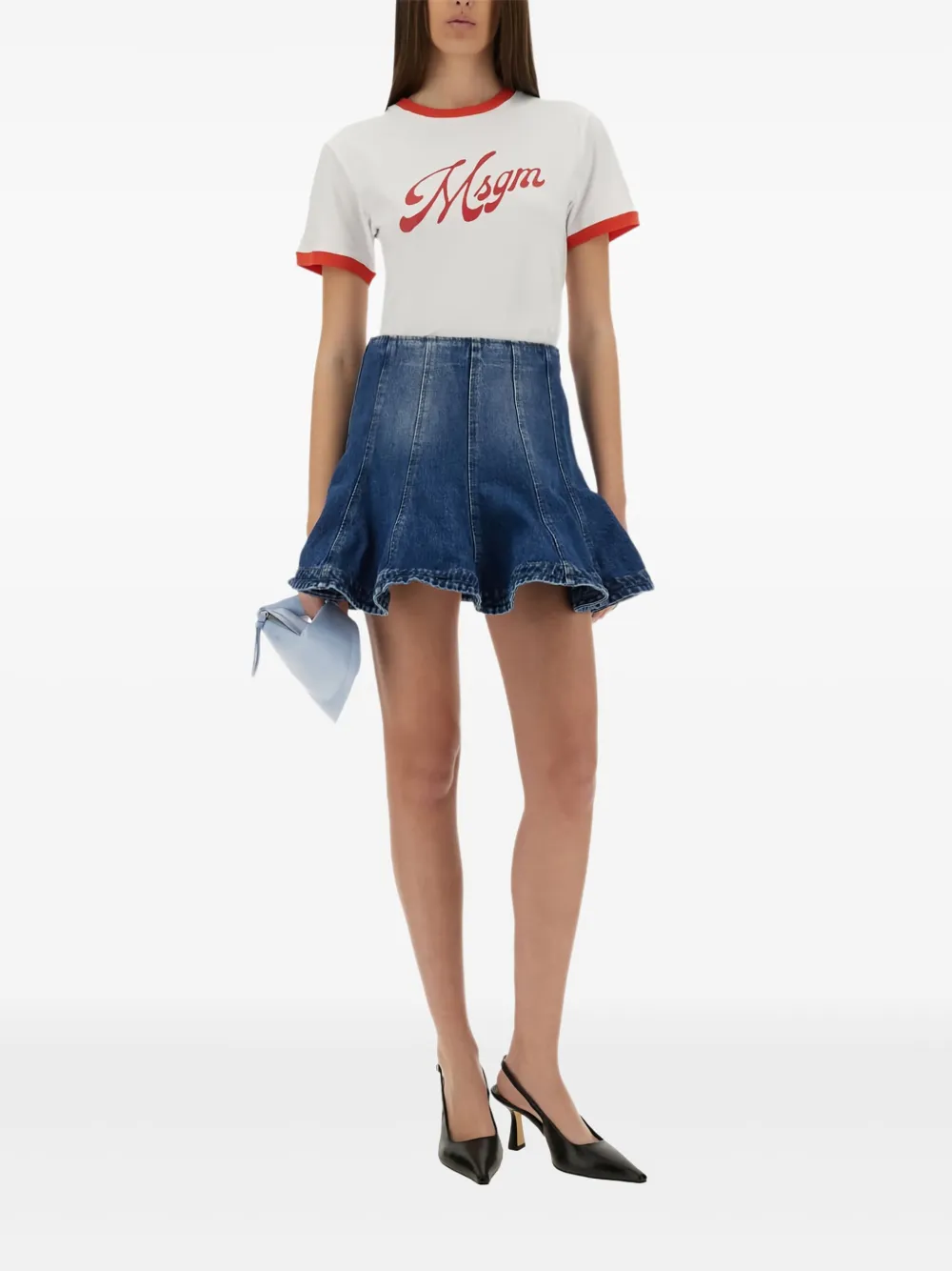 MSGM contrast-trim logo-print T-shirt | Playeras y jerséis | Image 2