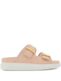 Alexander McQueen double-buckle slides - Pink